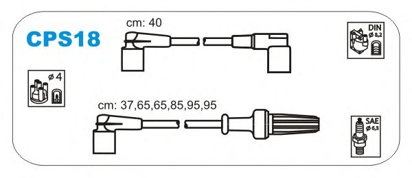 Комплект проводов зажигания CPS18