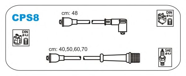 Комплект проводов зажигания CPS8