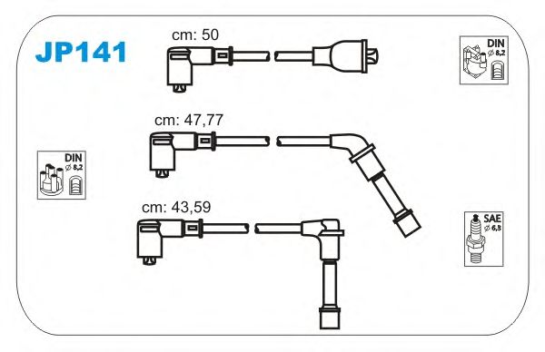 Комплект проводов зажигания JP141