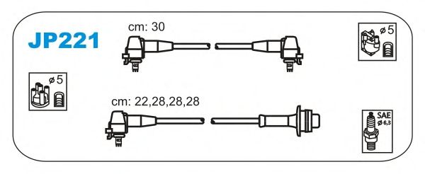Комплект проводов зажигания JP221