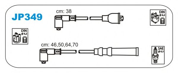Комплект проводов зажигания JP349