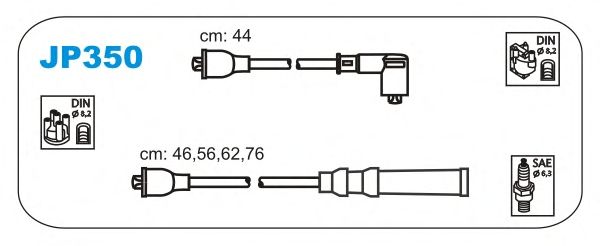 Комплект проводов зажигания JP350