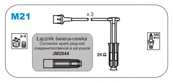 Комплект проводов зажигания M21