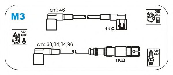 Комплект проводов зажигания M3