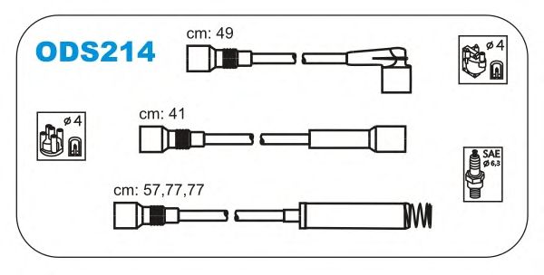 Комплект проводов зажигания ODS214