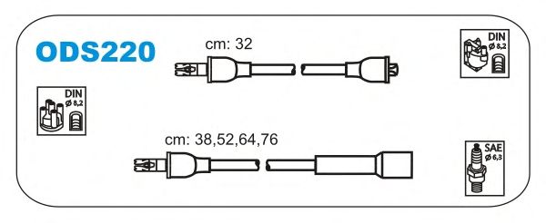 Комплект проводов зажигания ODS220