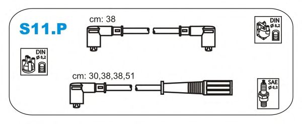 Комплект проводов зажигания S11.P