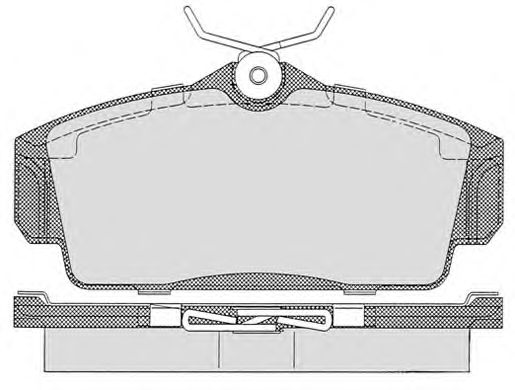 Комплект тормозных колодок, дисковый тормоз 523.0