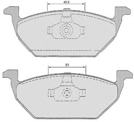 Комплект тормозных колодок, дисковый тормоз 653.1