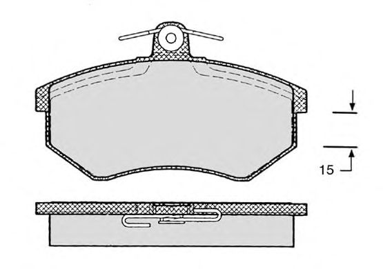 Комплект тормозных колодок, дисковый тормоз 813.0