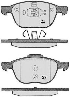 Комплект тормозных колодок, дисковый тормоз 820.0