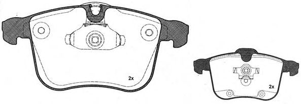 Комплект тормозных колодок, дисковый тормоз 825.0