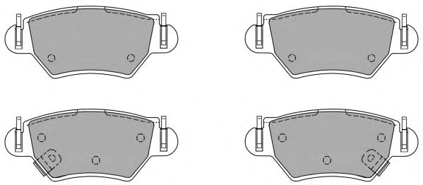 Комплект тормозных колодок, дисковый тормоз FBP-1082