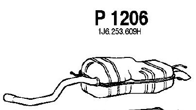 Глушитель выхлопных газов конечный P1206