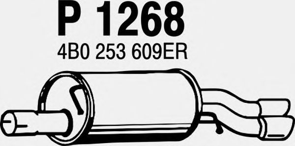 Глушитель выхлопных газов конечный P1268