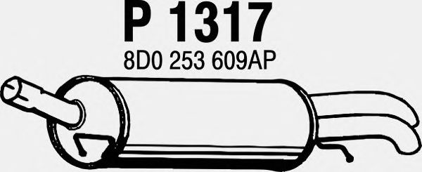 Silencieux arrière P1317
