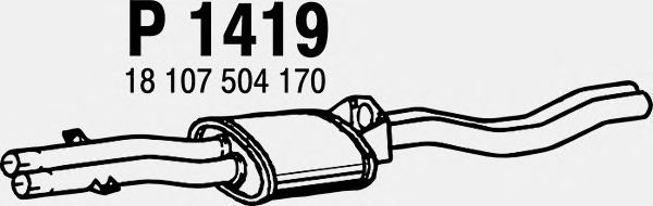 Средний глушитель выхлопных газов P1419