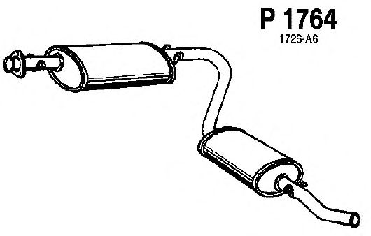 Глушитель выхлопных газов конечный P1764