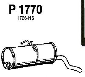 Глушитель выхлопных газов конечный P1770
