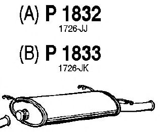 Глушитель выхлопных газов конечный P1832