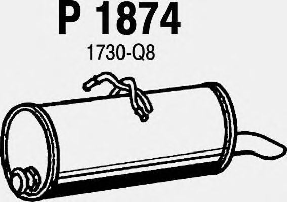 Глушитель выхлопных газов конечный P1874