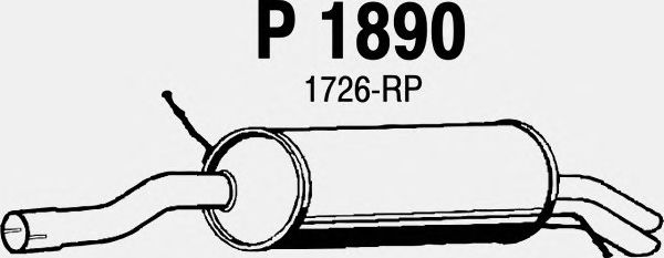 Глушитель выхлопных газов конечный P1890