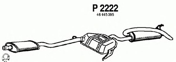 Глушитель выхлопных газов конечный P2222