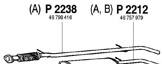 Exhaust Pipe P2238