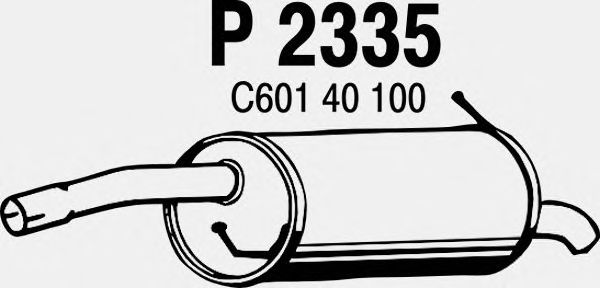 Глушитель выхлопных газов конечный P2335