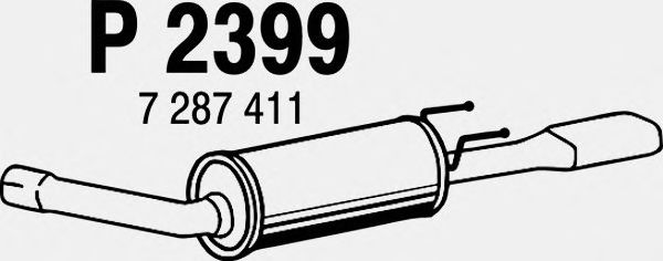 Глушитель выхлопных газов конечный P2399