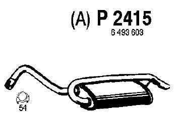 Глушитель выхлопных газов конечный P2415