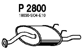 Silenziatore posteriore P2800