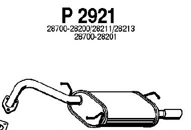 Silencieux arrière P2921