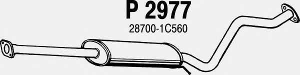 Средний глушитель выхлопных газов P2977