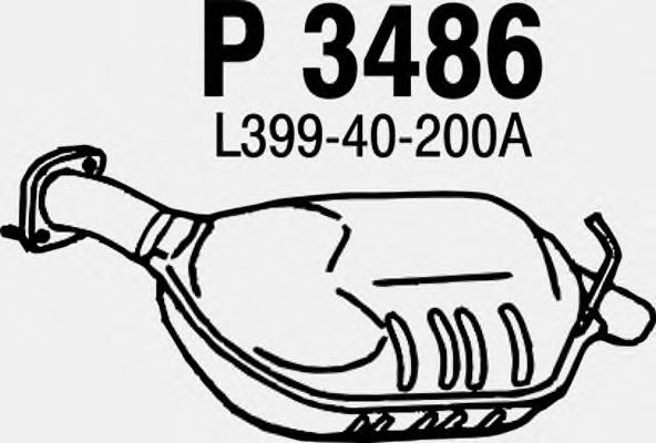 Глушитель выхлопных газов конечный P3486