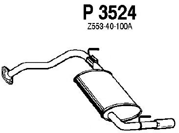 Глушитель выхлопных газов конечный P3524