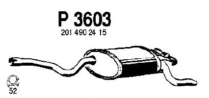 Глушитель выхлопных газов конечный P3603