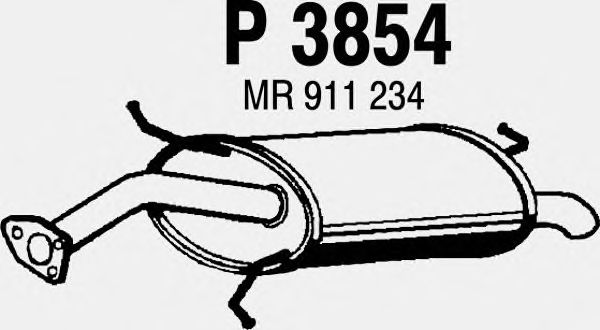 Глушитель выхлопных газов конечный P3854