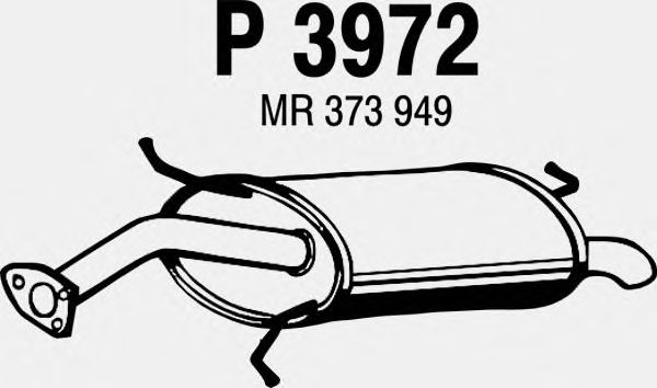 Глушитель выхлопных газов конечный P3972