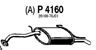 Глушитель выхлопных газов конечный P4160