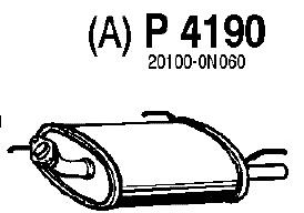 Глушитель выхлопных газов конечный P4190