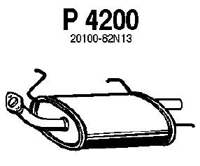 Глушитель выхлопных газов конечный P4200