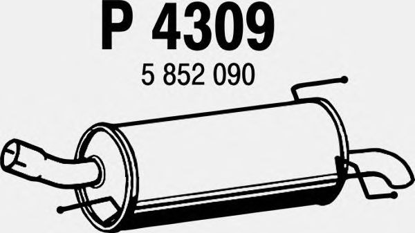 Глушитель выхлопных газов конечный P4309