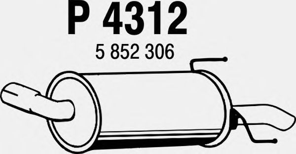 Silencieux arrière P4312