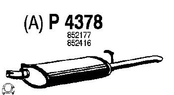 Глушитель выхлопных газов конечный P4378