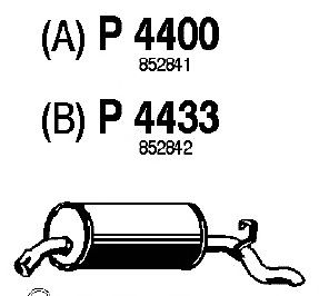 Глушитель выхлопных газов конечный P4400