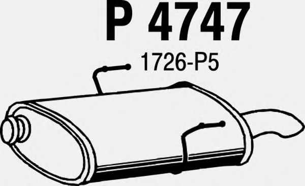 Глушитель выхлопных газов конечный P4747