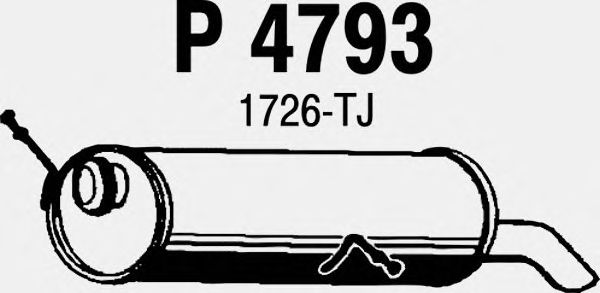 Глушитель выхлопных газов конечный P4793