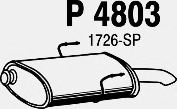 Глушитель выхлопных газов конечный P4803