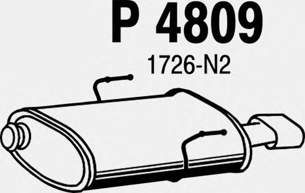 Глушитель выхлопных газов конечный P4809